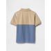 Футболка-поло с воротником-поло Gap Colorblock цвет: Голубой