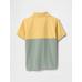 Футболка-поло с воротником-поло Gap Colorblock цвет: Зелёный