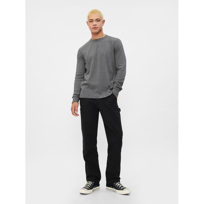 Waffle-Knit Crewneck T-Shirt