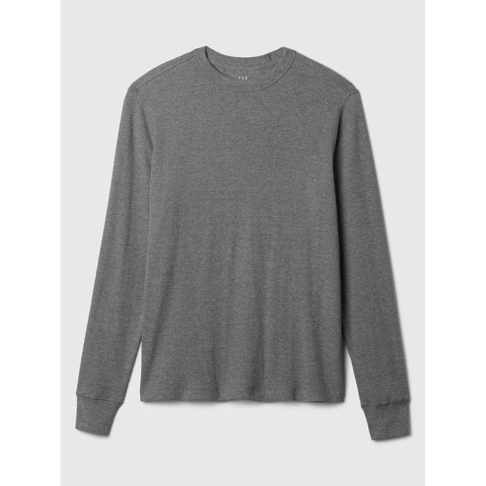 Waffle-Knit Crewneck T-Shirt