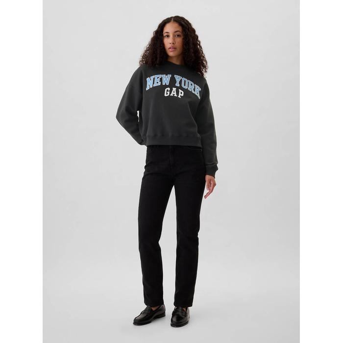 Gap Logo Grafikli Oversize Fleece Sweatshirt цвет: Синий