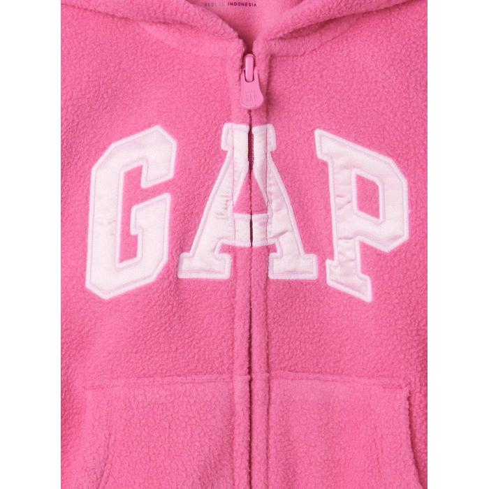 Gap Logo Fermuarlı Fleece Sweatshirt цвет: Розовый
