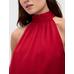 Halter Yaka Saten Bluz цвет: Красный