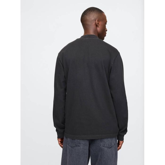 Mockneck Logo T-Shirt цвет: Чёрный
