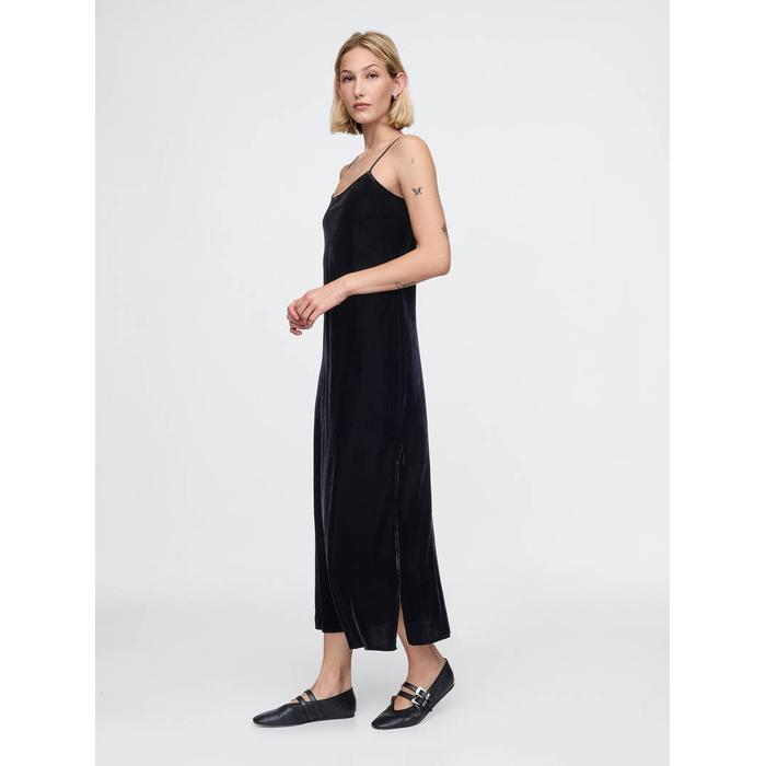 Kadife Maxi Slip Elbise цвет: Чёрный