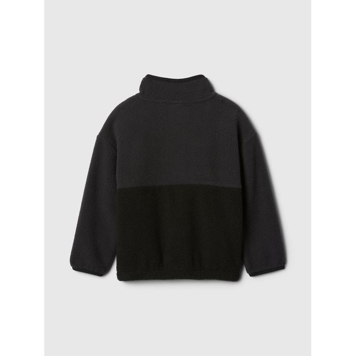 Brannan Bear İşlemeli Sherpa Yarım Fermuarlı Sweatshirt цвет: Чёрный