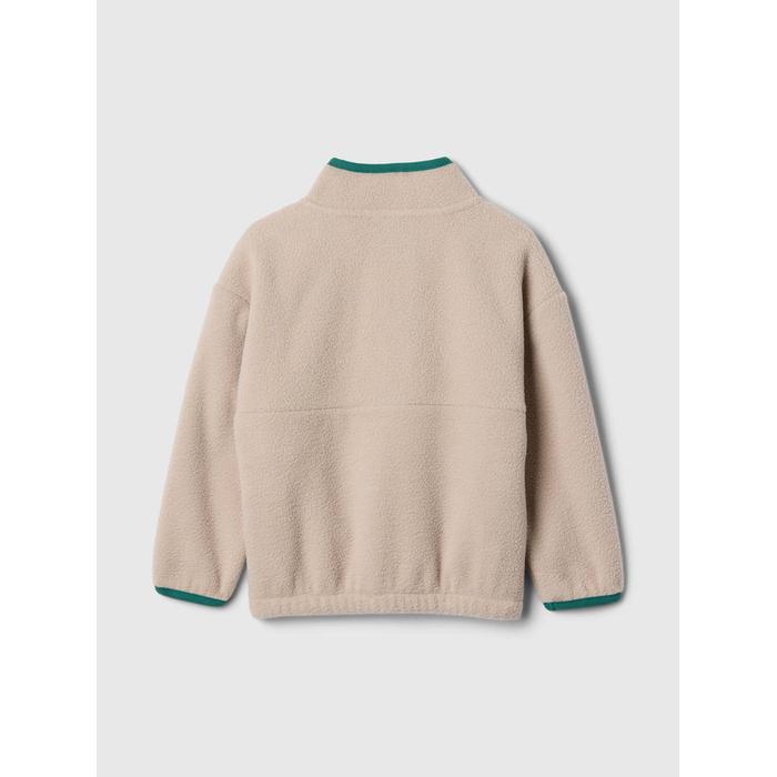 Brannan Bear İşlemeli Sherpa Yarım Fermuarlı Sweatshirt цвет: Бежевый