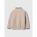 Brannan Bear İşlemeli Sherpa Yarım Fermuarlı Sweatshirt цвет: Бежевый