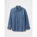 Chambray Denim Oversize Gömlek цвет: Голубой