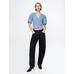Kabarık Kol Denim Crop Bluz цвет: Голубой