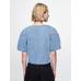 Kabarık Kol Denim Crop Bluz цвет: Голубой