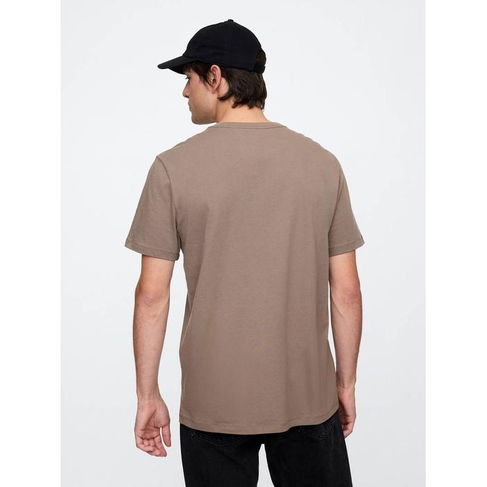 Повседневная футболка с графическим логотипом Soft Gap цвет: Коричневый