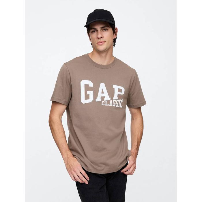Повседневная футболка с графическим логотипом Soft Gap цвет: Коричневый