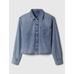 Crop Denim Gömlek цвет: Голубой