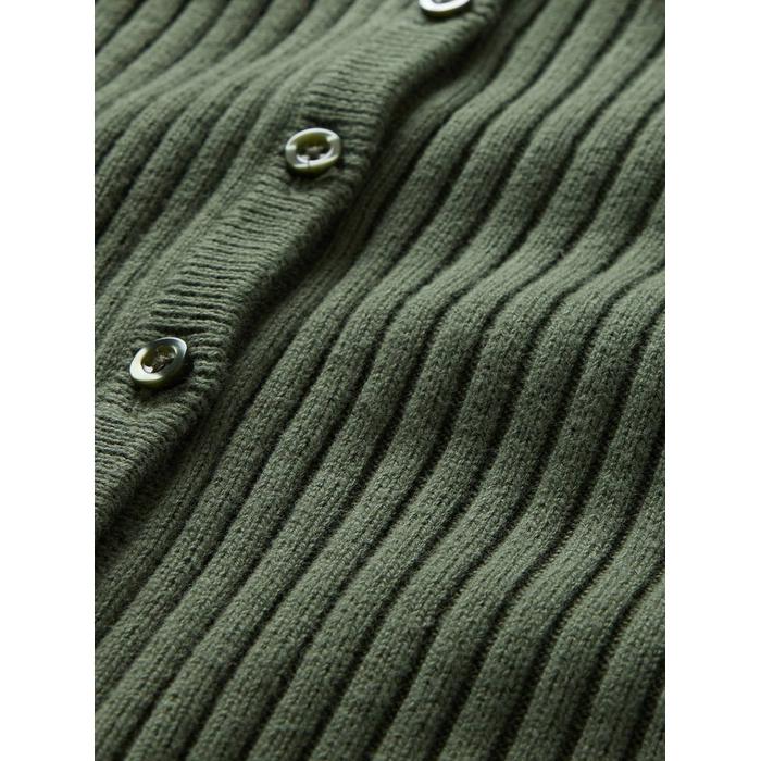 Pamuklu Örgü Desenli Fitilli Crop Hırka цвет: Зелёный