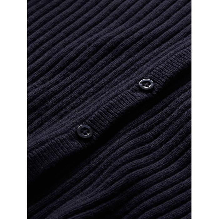Pamuklu Örgü Desenli Fitilli Crop Hırka цвет: Синий