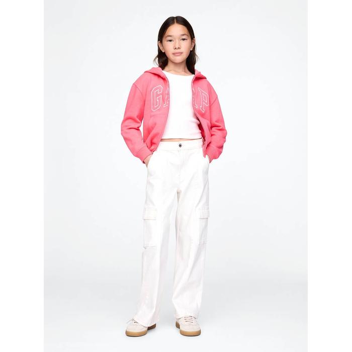 Relaxed Толстовка на молнии с логотипом Gap цвет: Розовый