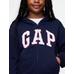 Relaxed Толстовка на молнии с логотипом Gap цвет: Синий