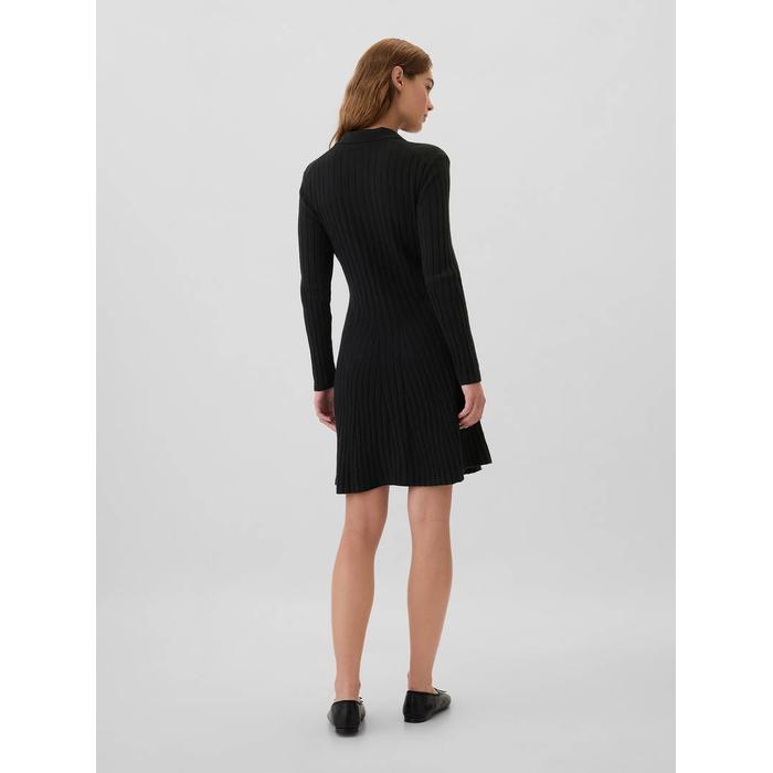 Polo Yaka Triko Mini Elbise цвет: Чёрный