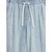 High Rise Wide-Leg Pull-On Jean Pantolon
