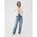 Gap Logo Geri Dönüştürülmüş Crop Puffer Şişme Yelek цвет: Белый