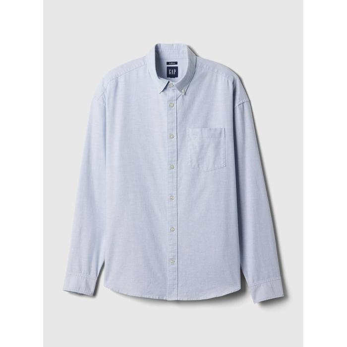 Gap Logo Oversize Oxford Gömlek цвет: Голубой