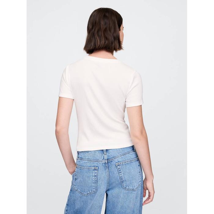 Modern Футболка с укороченным логотипом Gap цвет: Белый