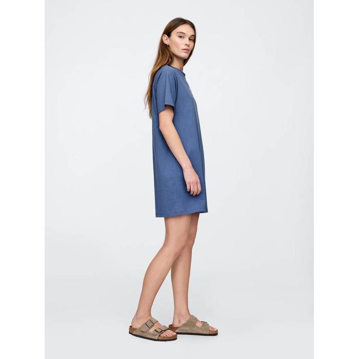 Relaxed Платье-футболка с логотипом Gap цвет: Голубой