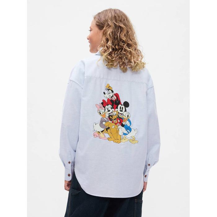Gap × Disney Oversized Oxford Gömlek цвет: Голубой
