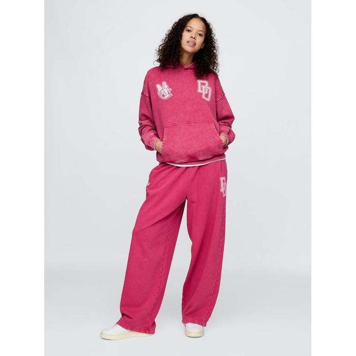 Gap × Disney Extra Baggy Fleece Eşofman Altı цвет: Розовый