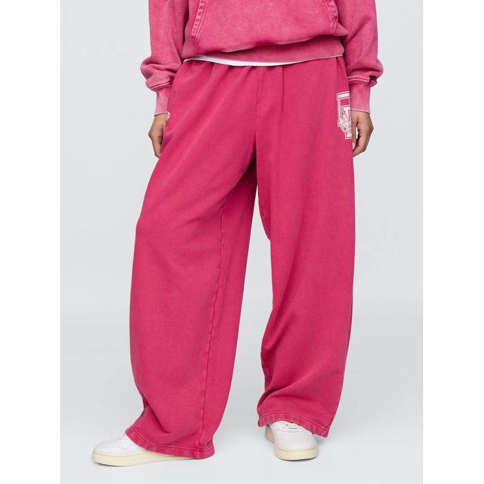 Gap × Disney Extra Baggy Fleece Eşofman Altı цвет: Розовый