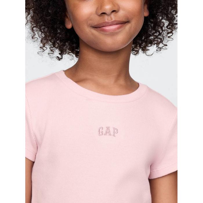 Футболка с логотипом Gap в виде вельвета цвет: Розовый