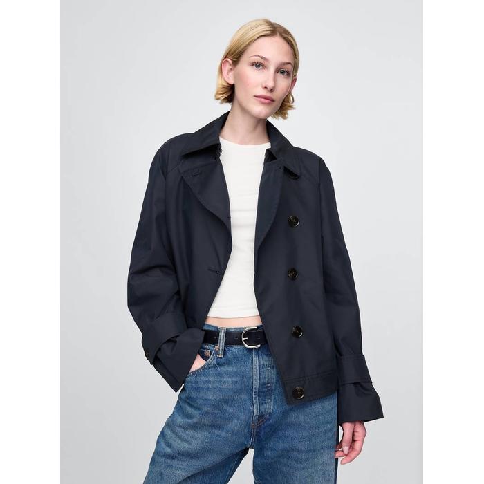 Asimetrik Twill Trençkot цвет: Синий