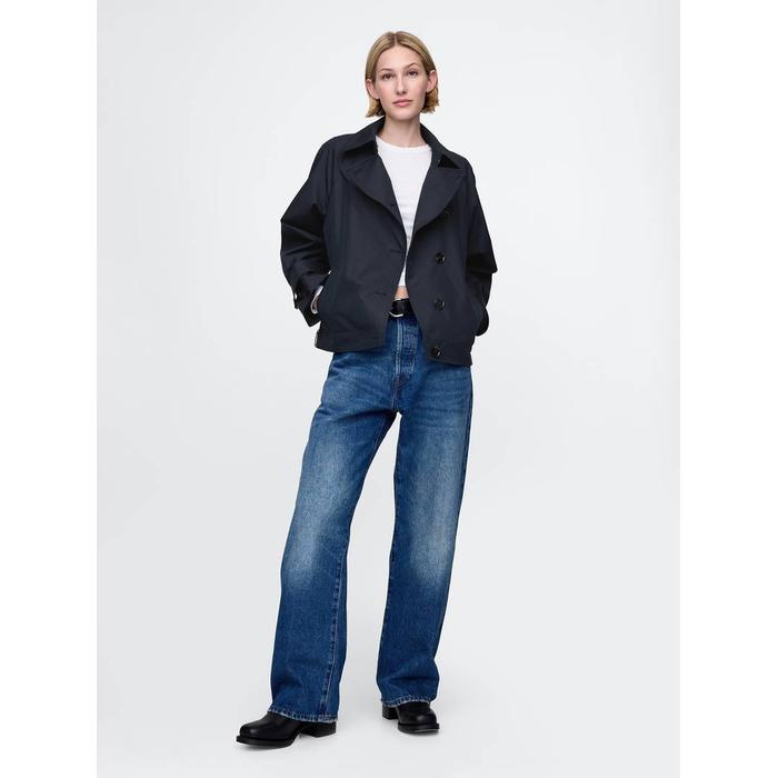 Asimetrik Twill Trençkot цвет: Синий