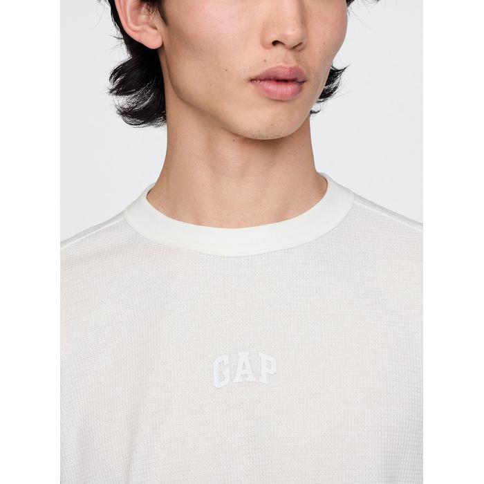 Gap Logo Waffle-Knit T-Shirt цвет: Белый
