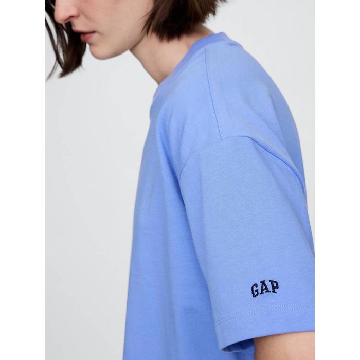 Натуральный хлопок футболка с логотипом Gap цвет: Голубой