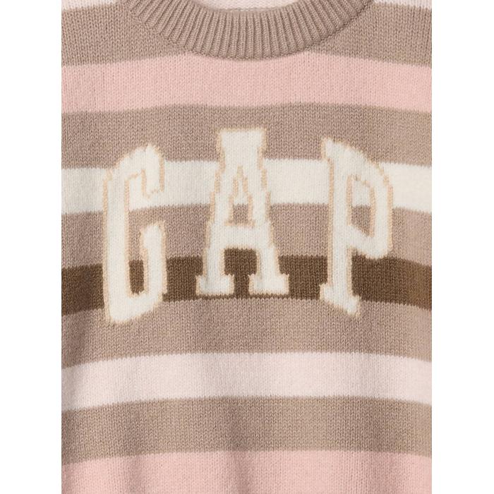 BabyGap CashSoft Çizgili Logo Kazak цвет: Коричневый