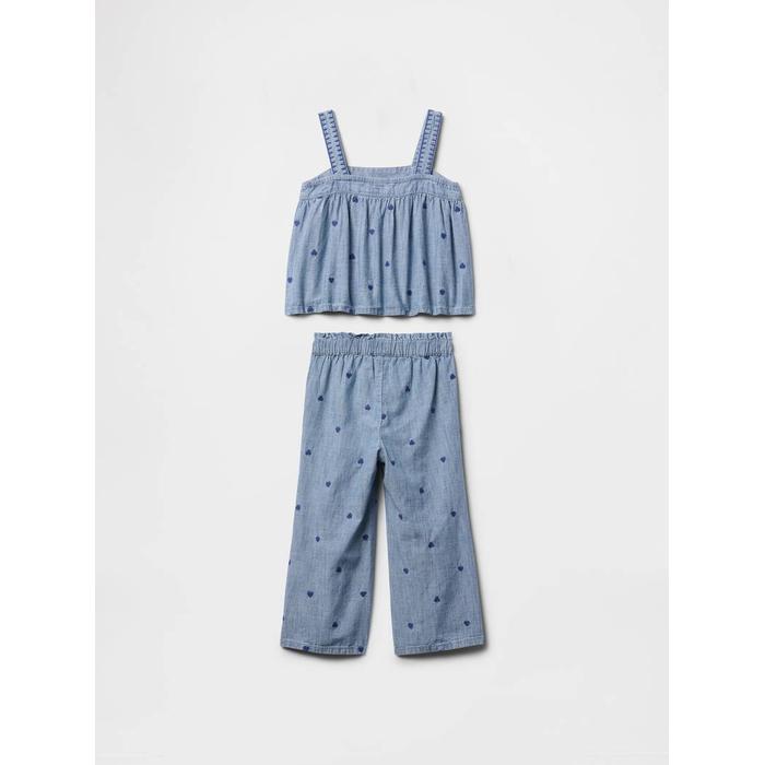 Kalp Desenli Outfit Set цвет: Голубой