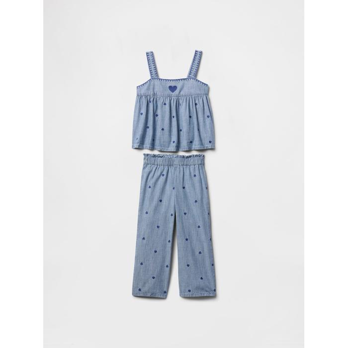 Kalp Desenli Outfit Set цвет: Голубой