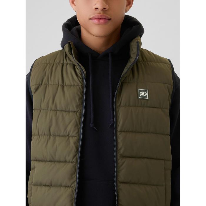 Gap Logo ColdControl Puffer Şişme Yelek цвет: Хаки