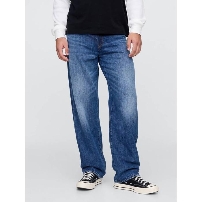 Relaxed Fit Straight Jean Pantolon цвет: Голубой