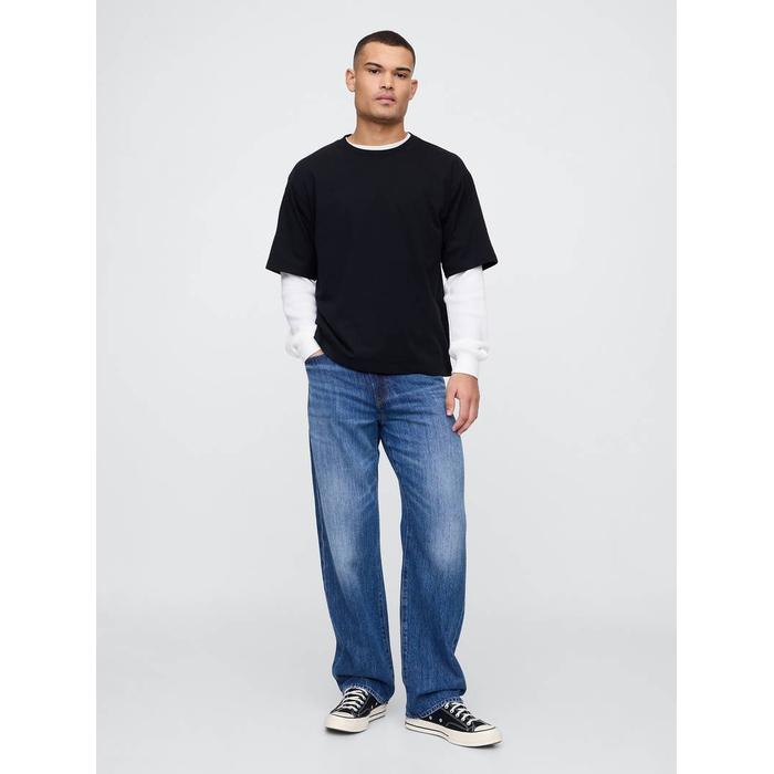 Relaxed Fit Straight Jean Pantolon цвет: Голубой