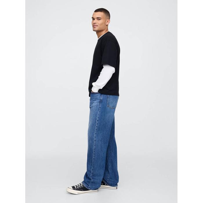 Relaxed Fit Straight Jean Pantolon цвет: Голубой