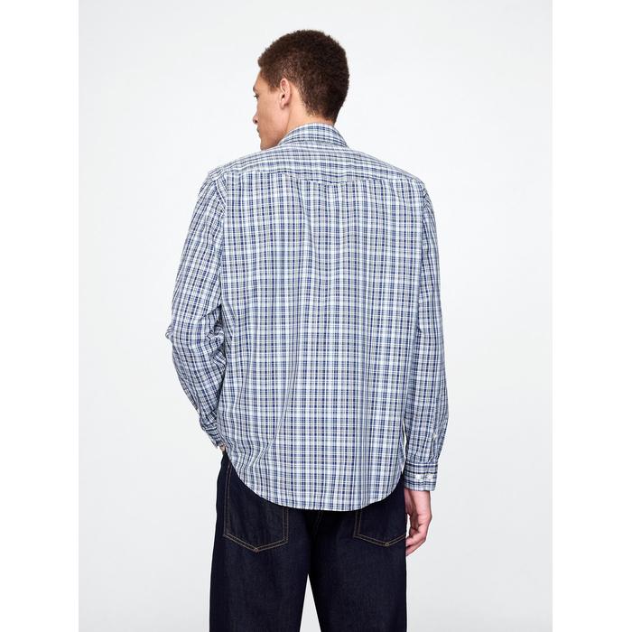 %100 Organik Pamuk Poplin Western Gömlek цвет: Голубой