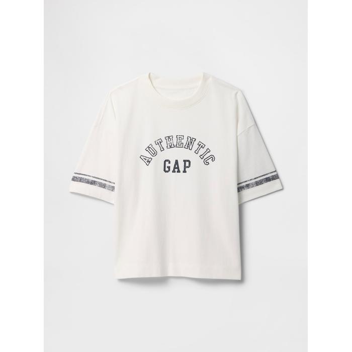 Натуральный хлопок футболка с логотипом Gap цвет: Белый