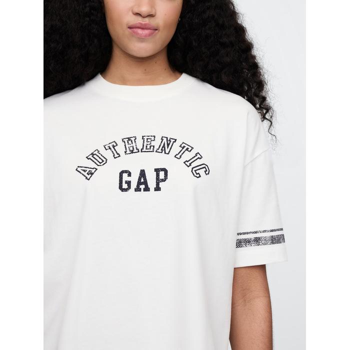Натуральный хлопок футболка с логотипом Gap цвет: Белый