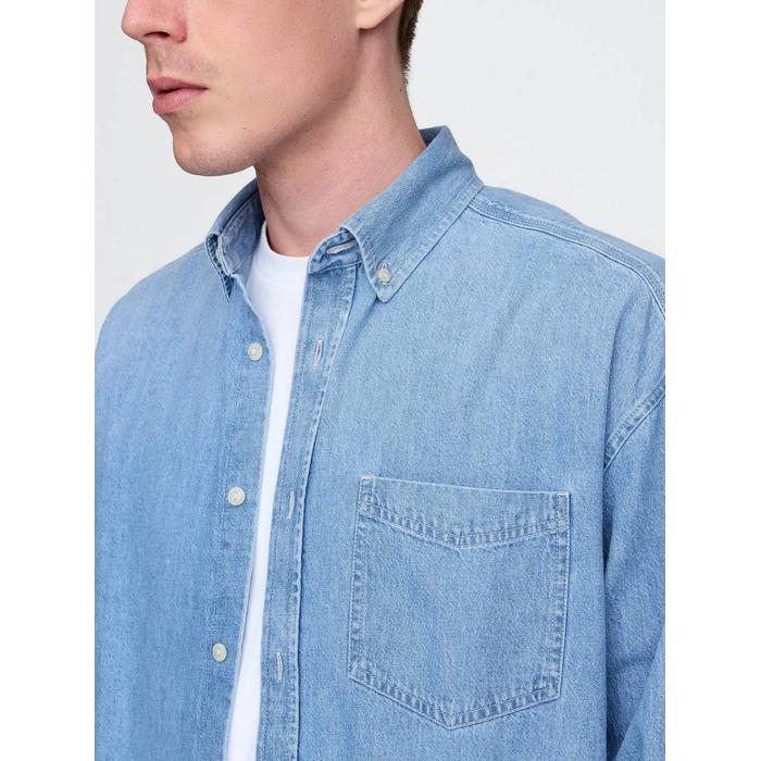 Denim Big Gömlek цвет: Голубой