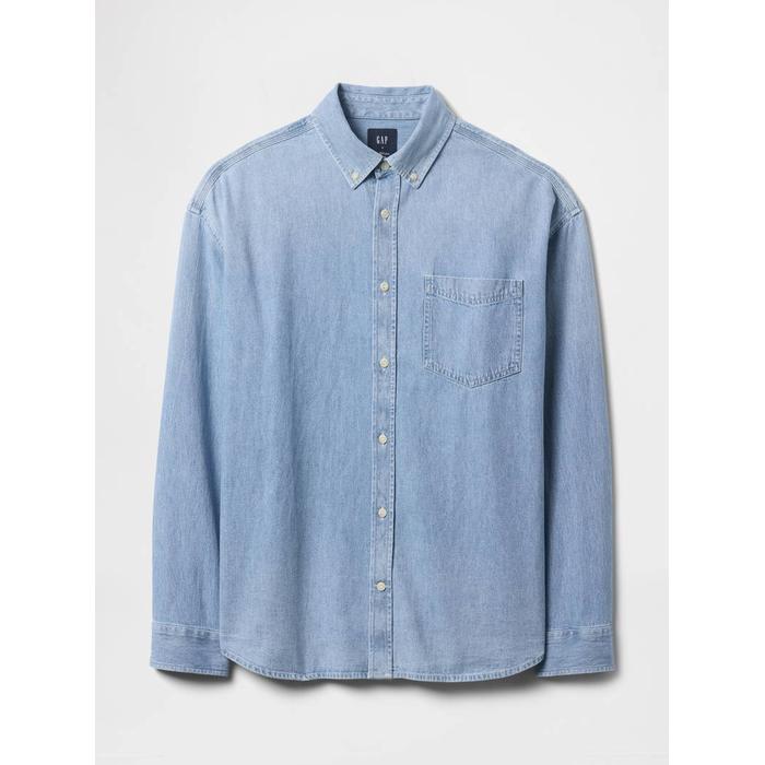 Denim Big Gömlek цвет: Голубой