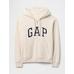 Gap Logo Relaxed Fleece Fermuarlı Sweatshirt цвет: Белый