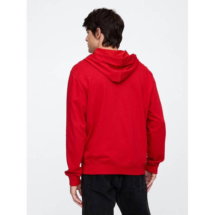 Gap Logo Fermuarlı Havlu Kumaş Sweatshirt цвет: Красный